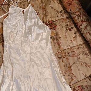 Victoria's Secret Creme Silk Halter Chemise.